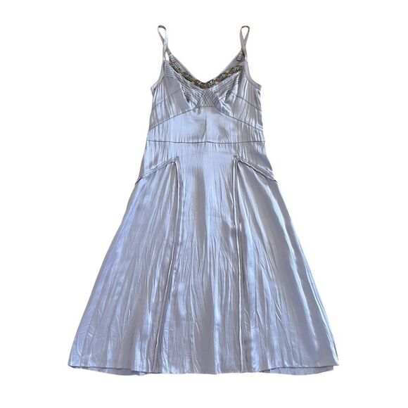 Tree 100% Silk Beaded Slip Dress - Picture 4 of 11